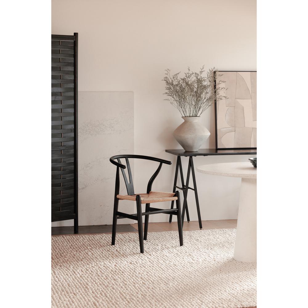 Ventana Dining Chair Black And Natural-Set Of Two. Picture 8