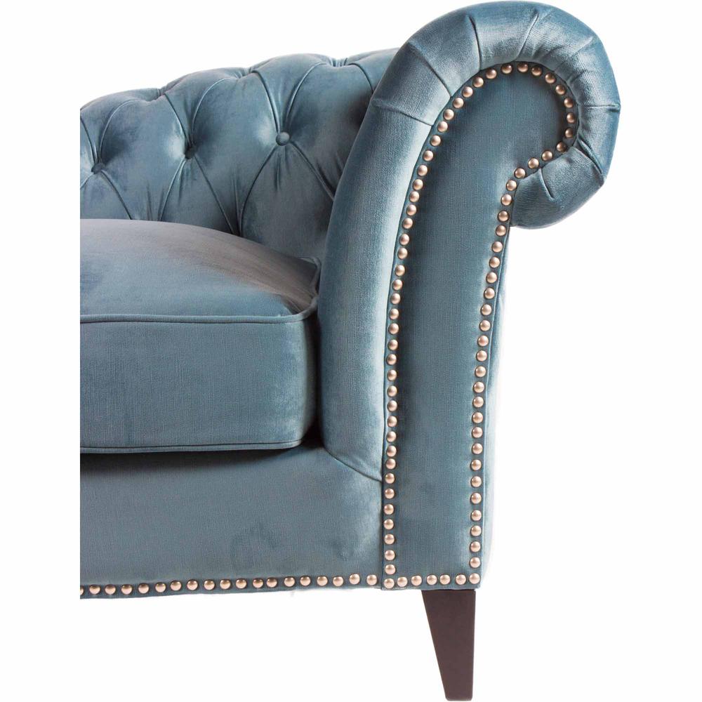 Bibiano Chaise Velvet Blue. Picture 5