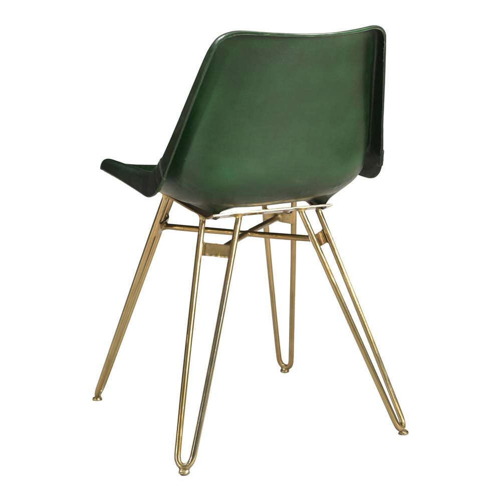 Modern Green Leather Dining Chairs - Set of Two, Belen Kox. Picture 4
