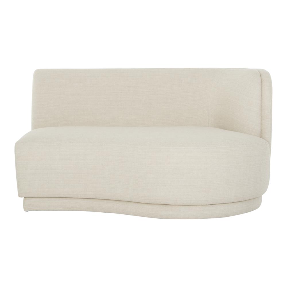 Yoon 2 Seat Chaise Left Cream. The main picture.