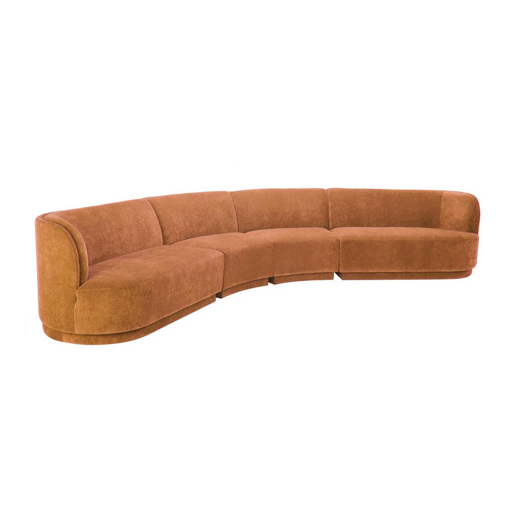 Yoon Eclipse Modular Sectional Chaise Right Fired Rust. Picture 2