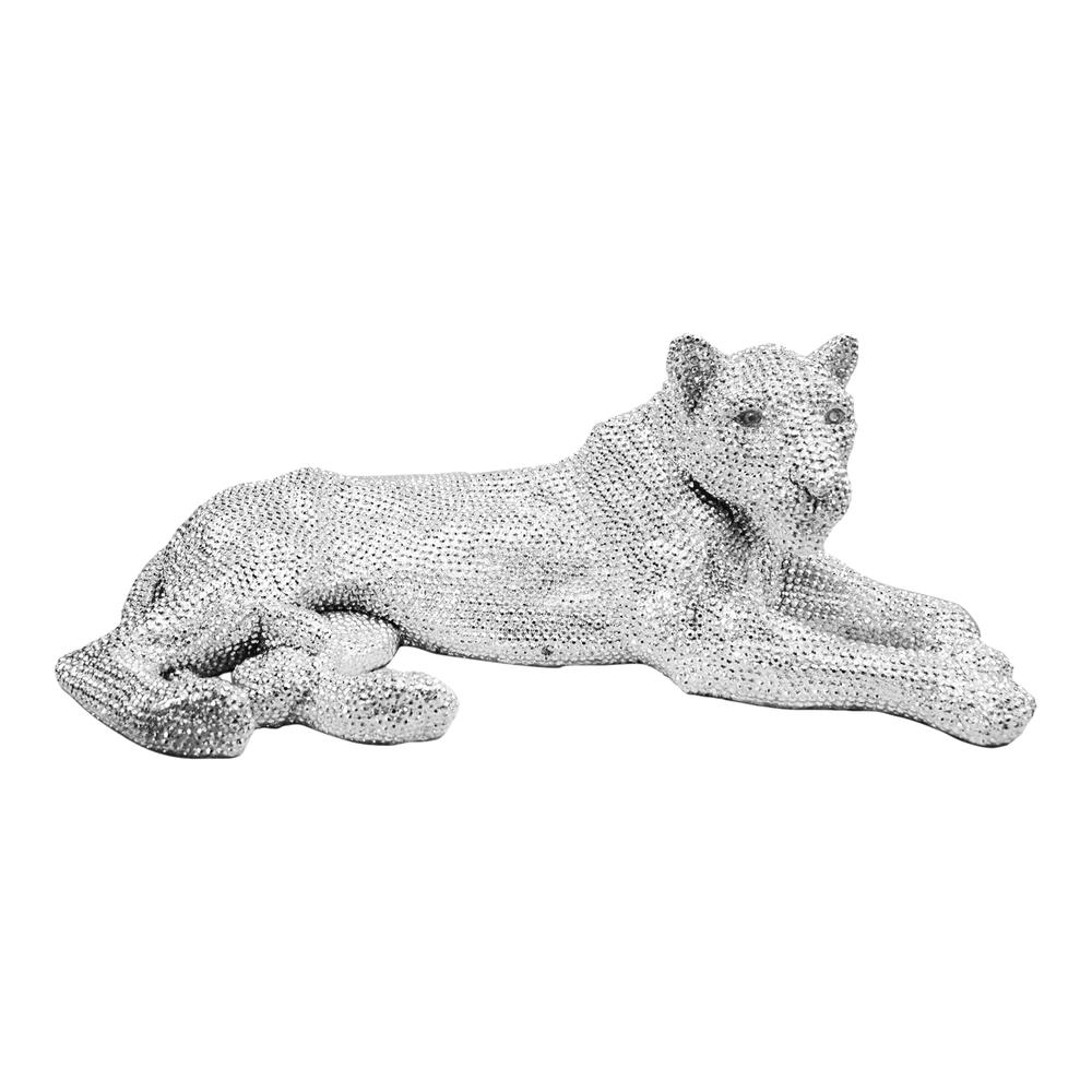 Panthera Statue Silver. Picture 1