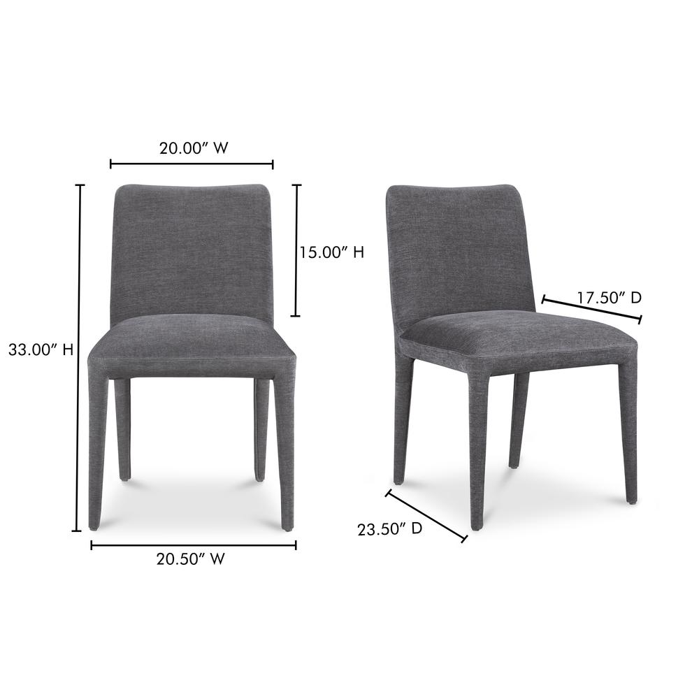 Calla Dining Chair Dark Grey-Set Of Two. Picture 10