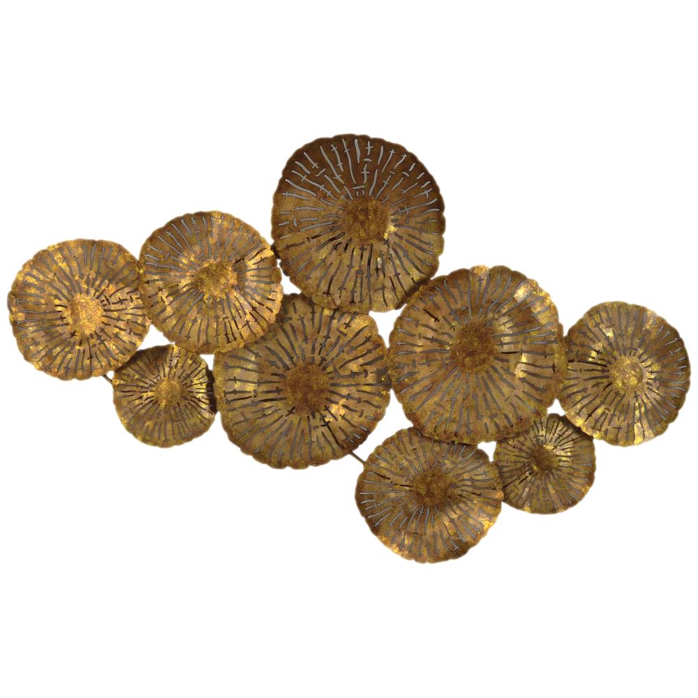 Large Circles Wall Décor Gold. Picture 1