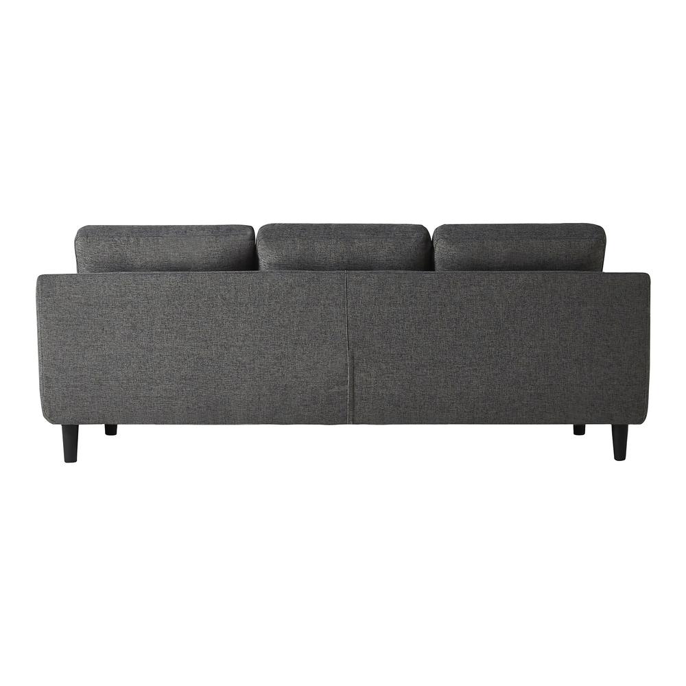 Belagio Sofa Bed With Chaise Charcoal Left. Picture 4
