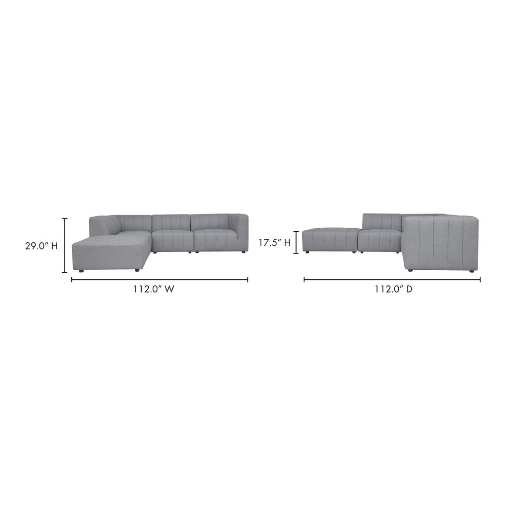 Lyric Dream Modular Sectional Left Grey. Picture 7