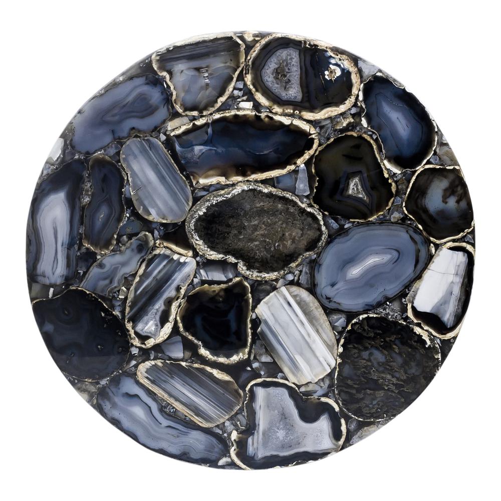 Shimmer Natural Agate Accent Table - Silver, Belen Kox. Picture 4