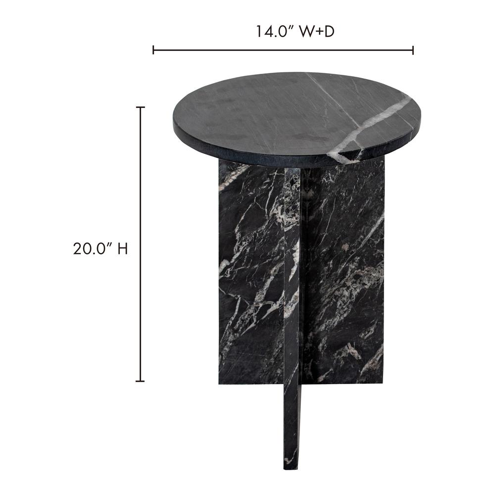 Grace Accent Table Black Marble. Picture 8