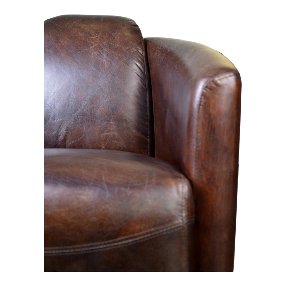 Salzburg Club Chair Dark Brown Leather. Picture 3