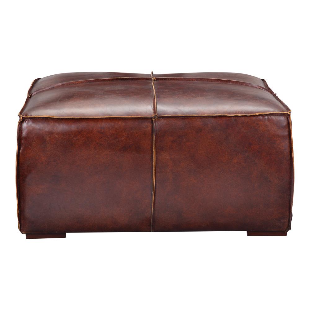 Kapa Ottoman Dark Brown Leather. Picture 1