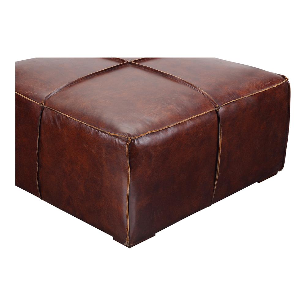 Kapa Ottoman Dark Brown Leather. Picture 4