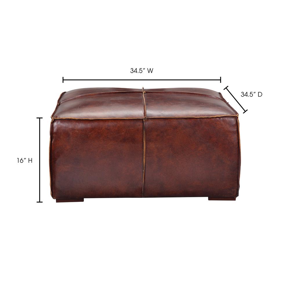 Kapa Ottoman Dark Brown Leather. Picture 6