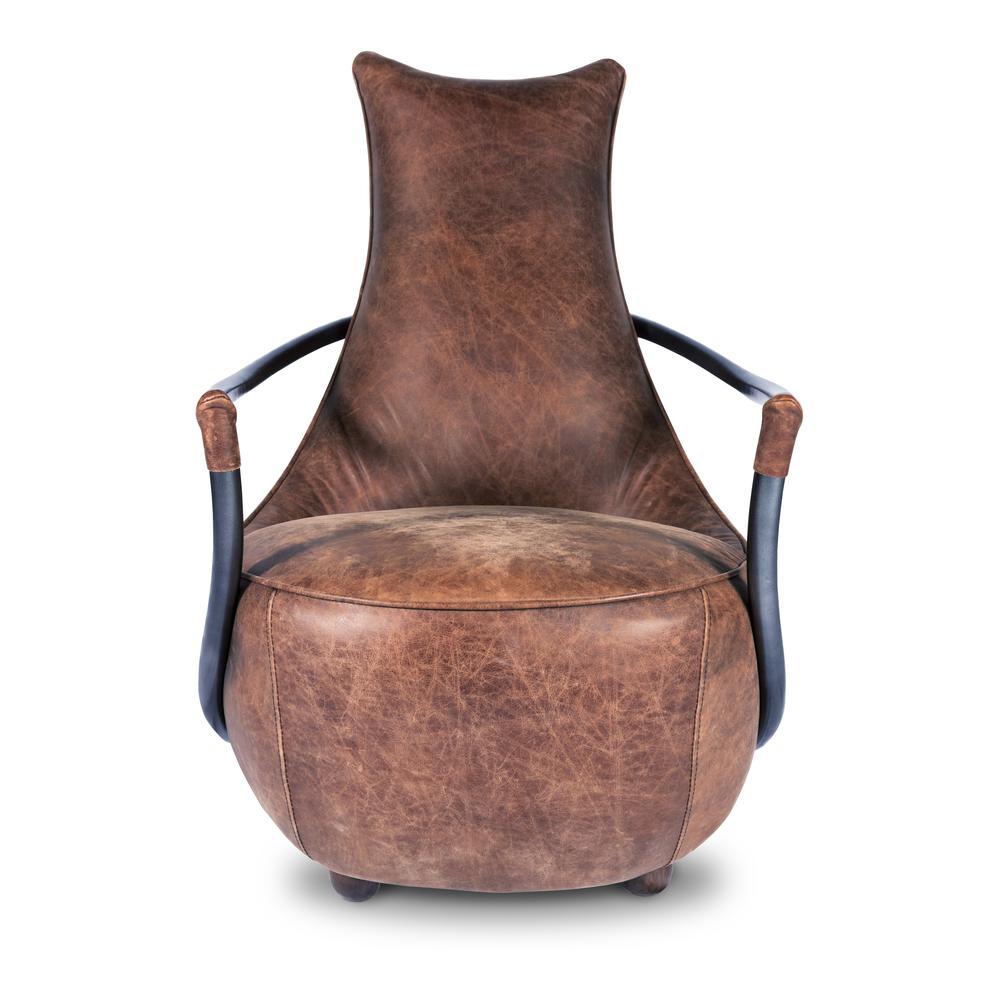 Carlisle Rustic Leather Club Chair - Light Brown, Belen Kox. Picture 5