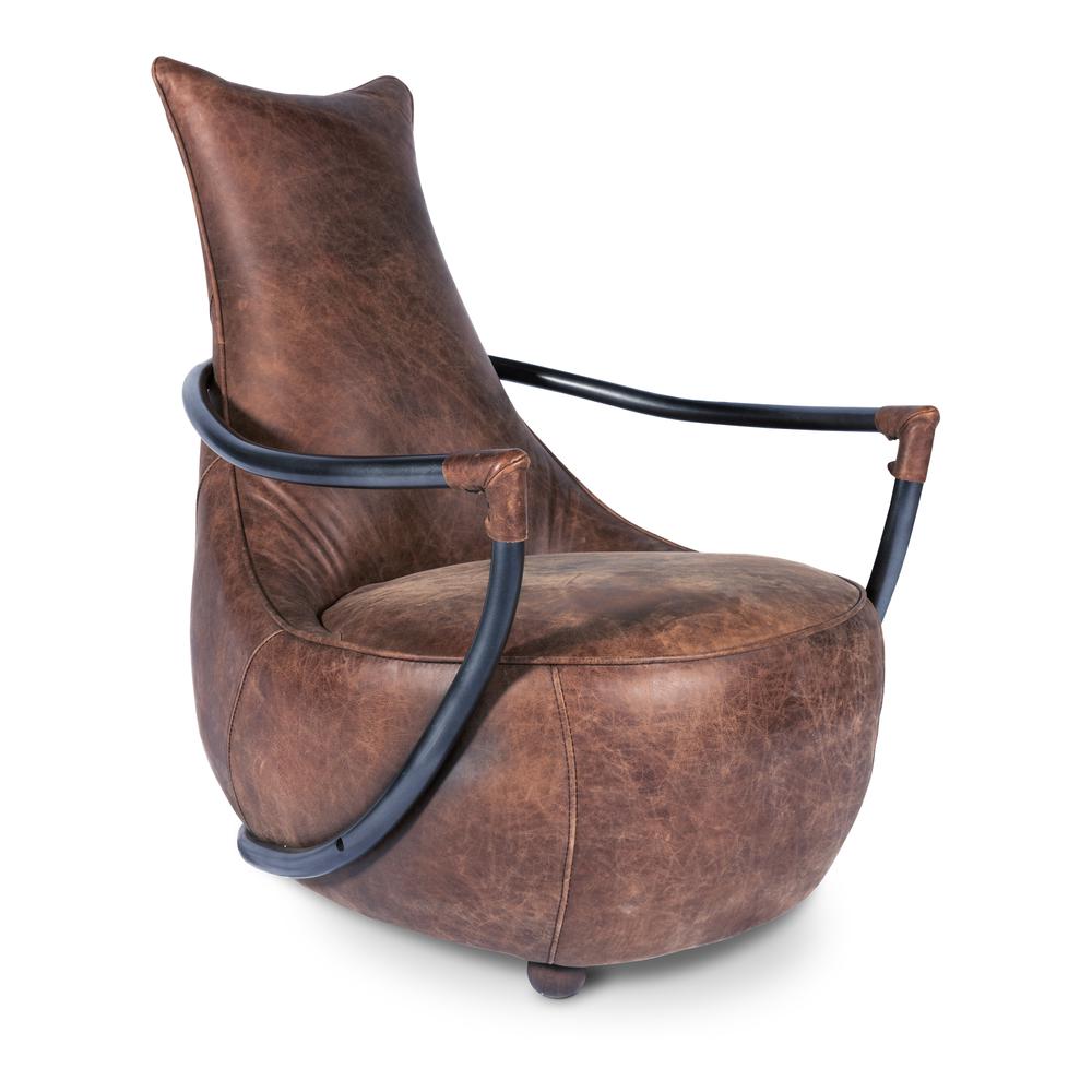 Carlisle Rustic Leather Club Chair - Light Brown, Belen Kox. Picture 8