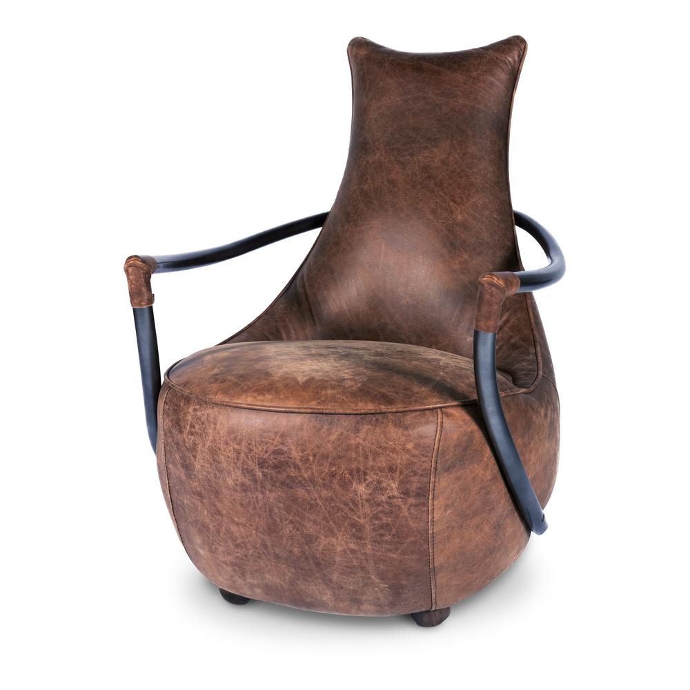 Carlisle Rustic Leather Club Chair - Light Brown, Belen Kox. Picture 2