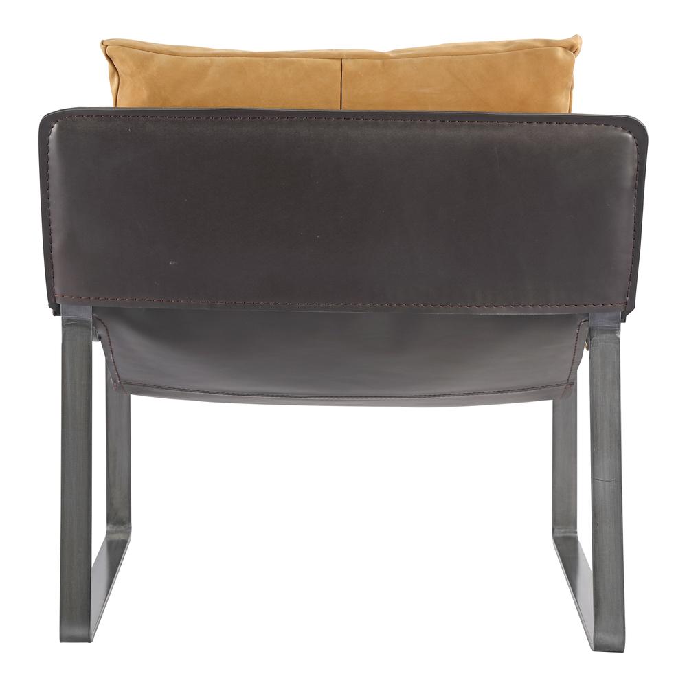 Contemporary Industrial Tan Leather Club Chair, Belen Kox. Picture 4