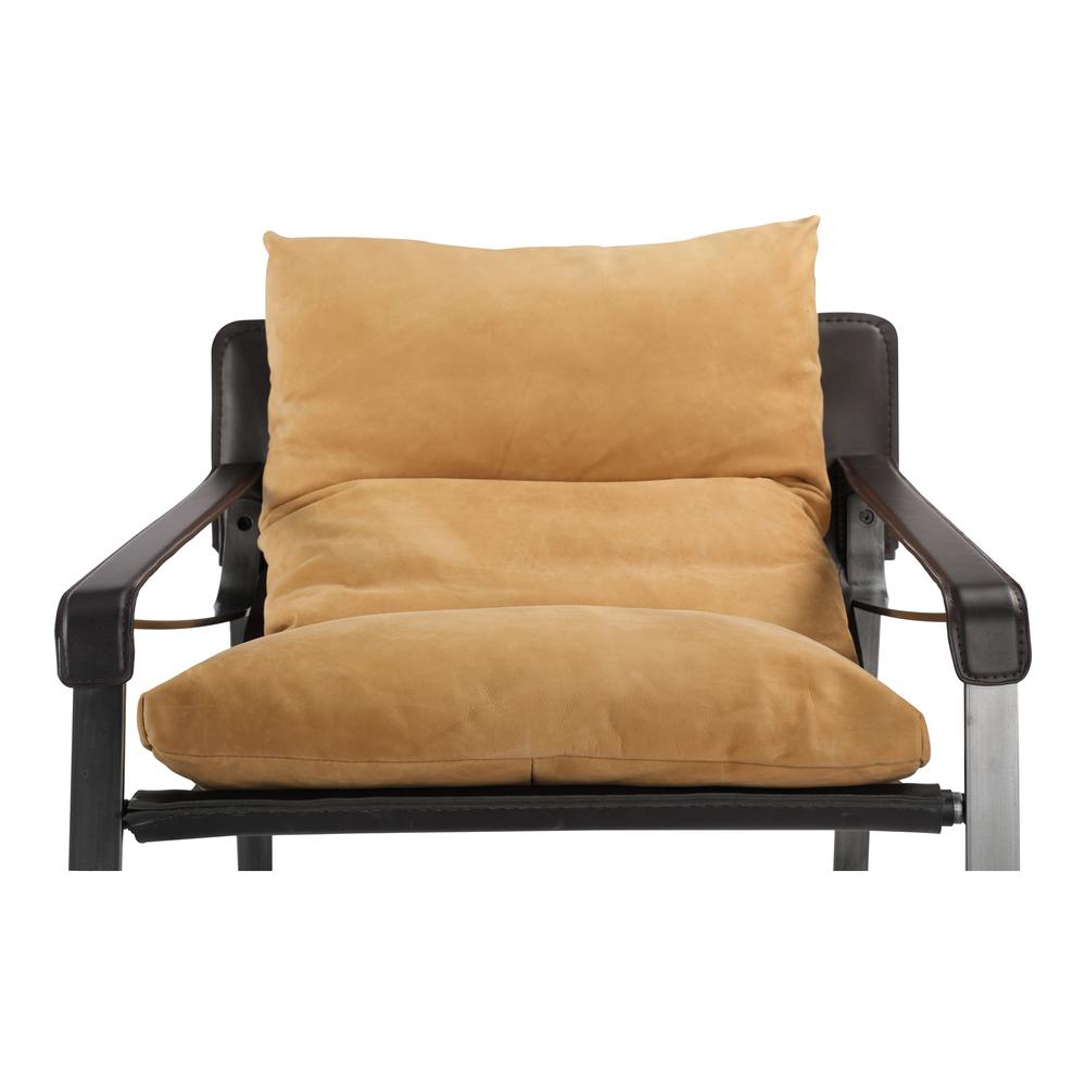 Contemporary Industrial Tan Leather Club Chair, Belen Kox. Picture 6