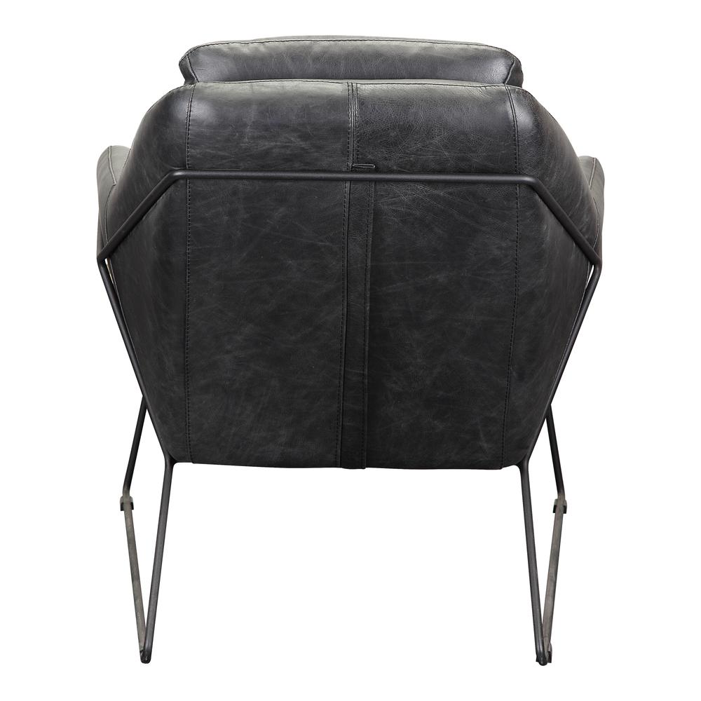 Sleek Black Leather Club Chair - Greer Collection, Belen Kox. Picture 3
