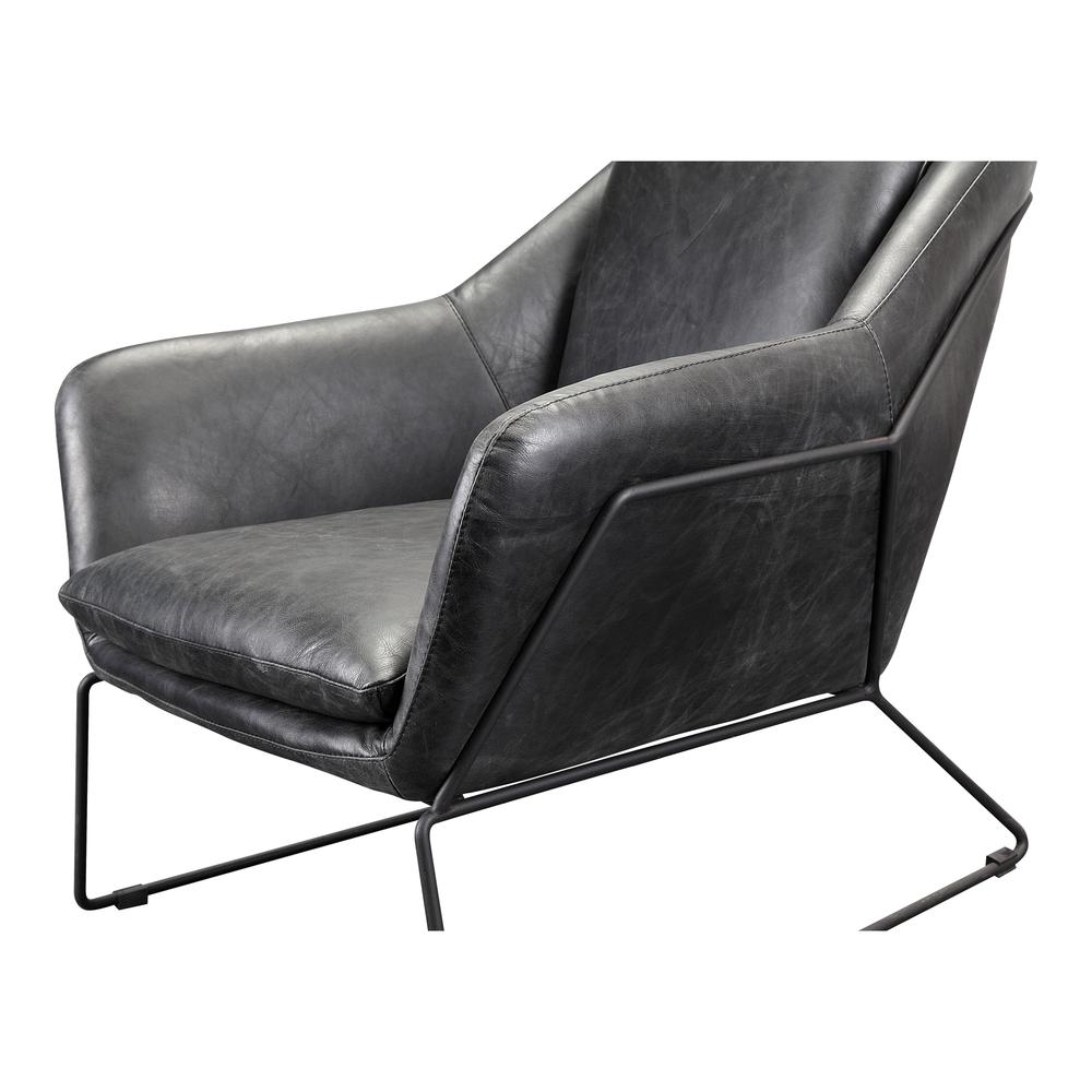 Sleek Black Leather Club Chair - Greer Collection, Belen Kox. Picture 1