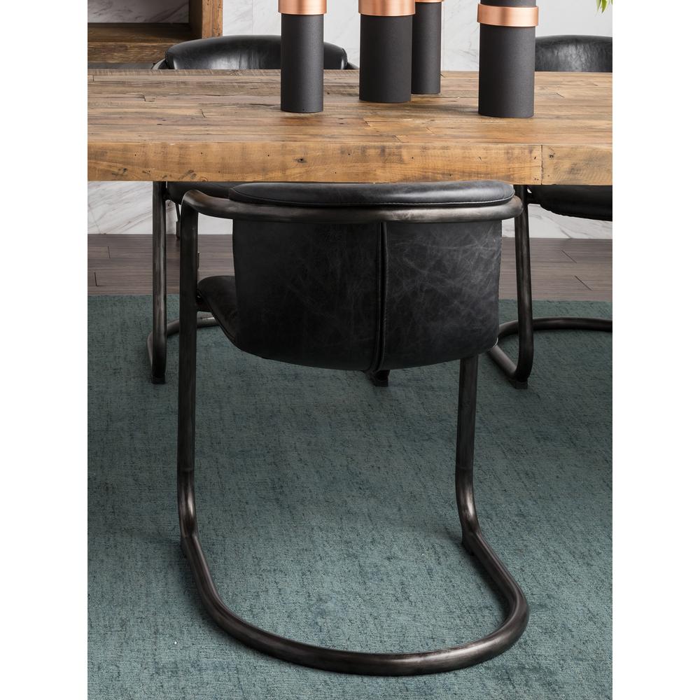 Freeman Dining Chair Onyx Black Leather -Set Of Two. Picture 7