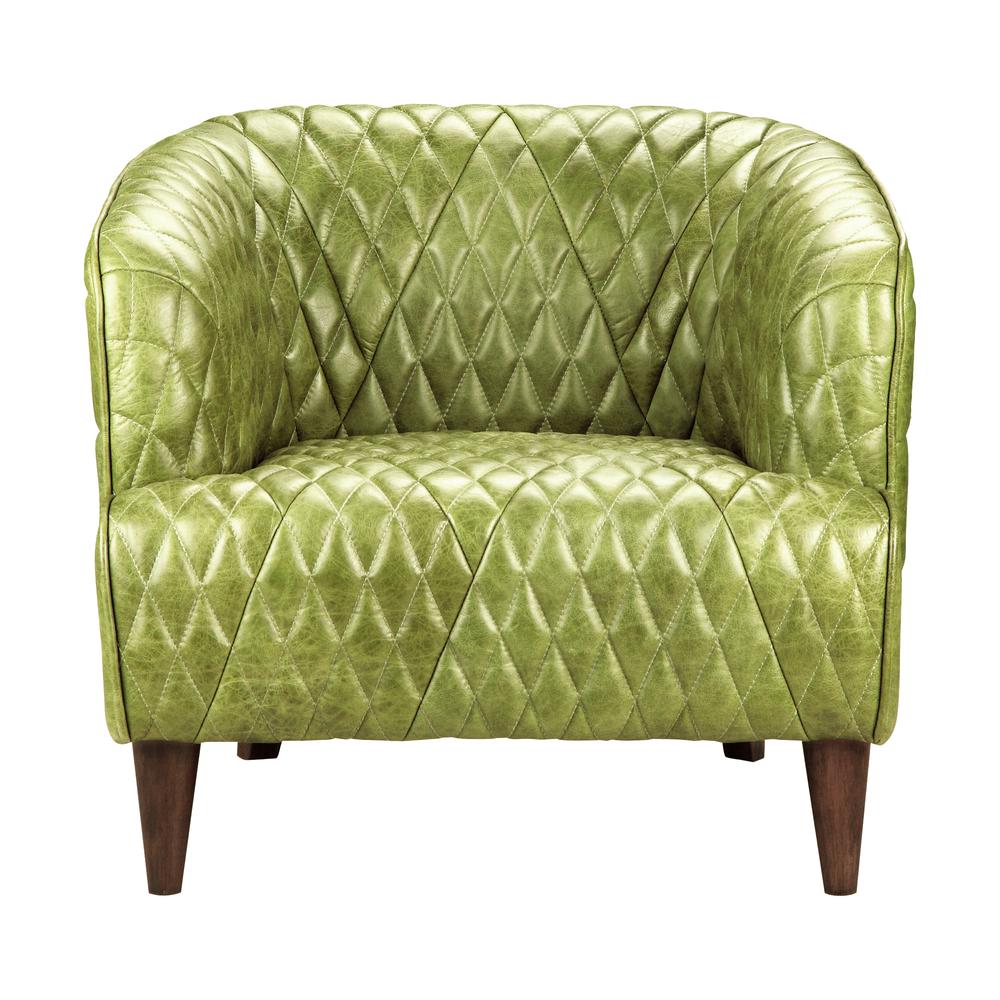 Magdelan Tufted Leather Armchair. Picture 1