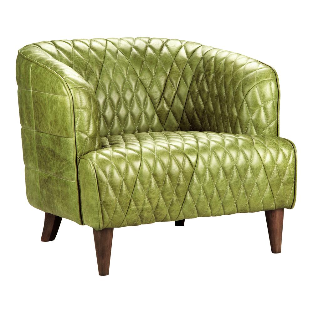Magdelan Tufted Leather Armchair. Picture 2