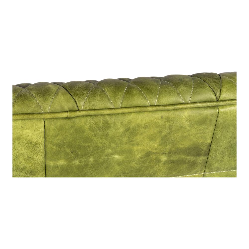 Magdelan Tufted Leather Sofa Emerald. Picture 6