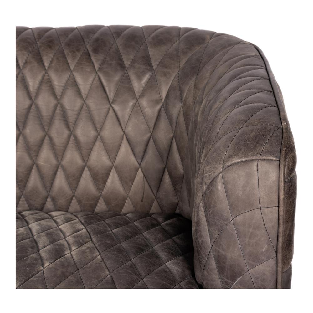 Magdelan Tufted Leather Sofa Antique Ebony. Picture 8
