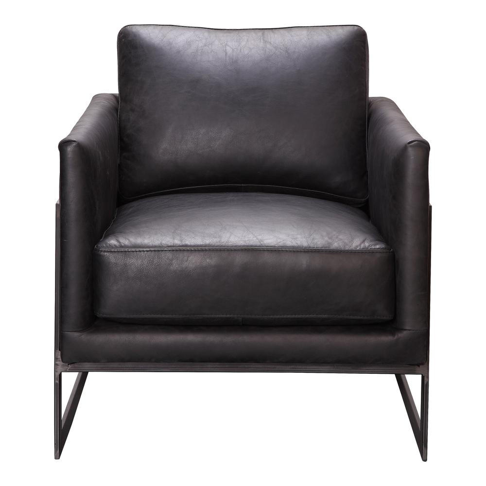 Luxe Black Leather Club Chair - Elite Collection, Belen Kox. Picture 3