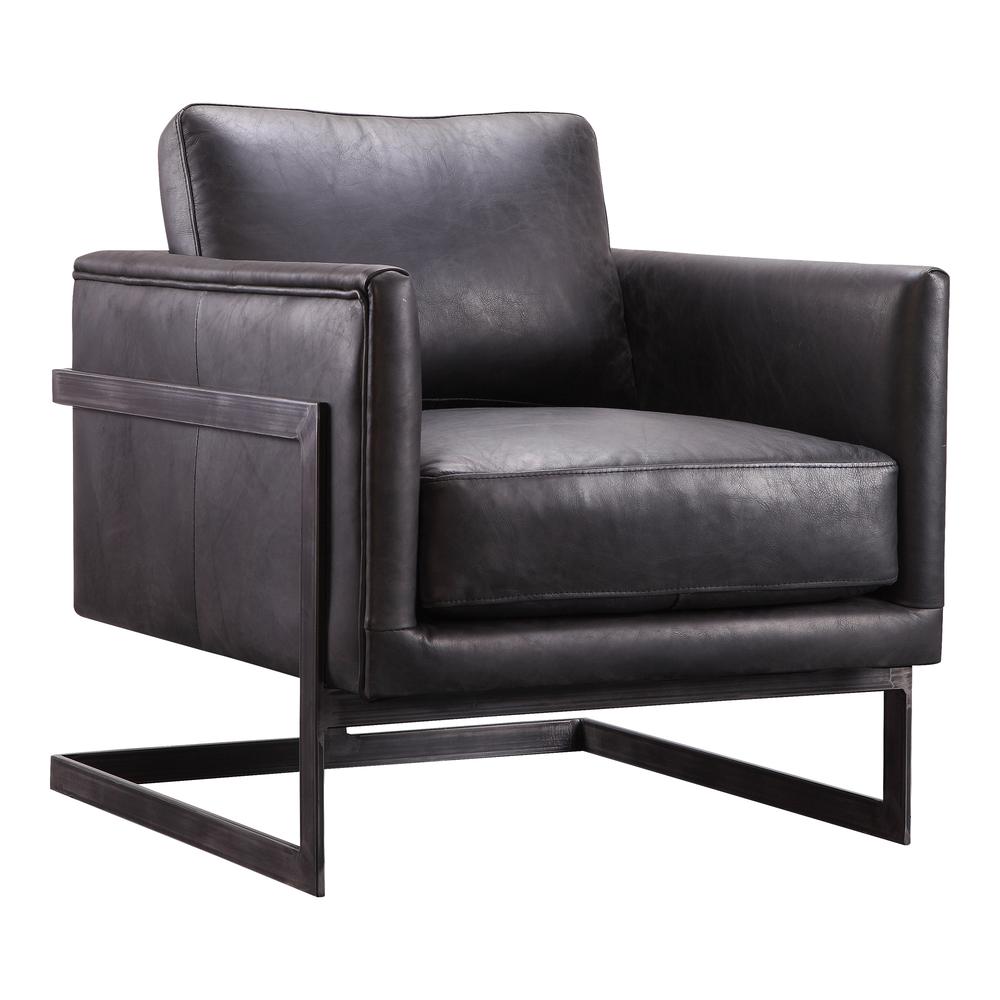 Luxe Black Leather Club Chair - Elite Collection, Belen Kox. Picture 4