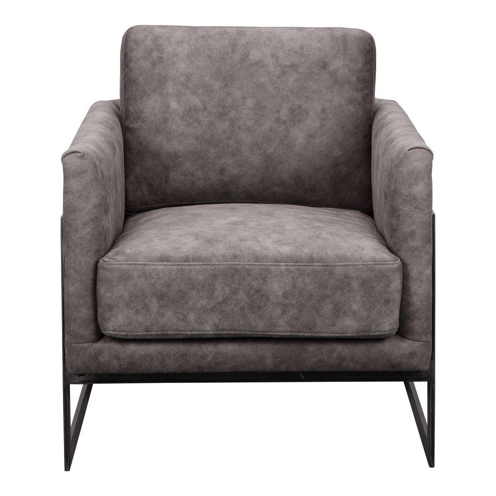 Luxe Club Chair Grey Velvet. Picture 3