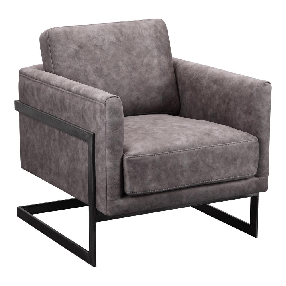 Luxe Club Chair Grey Velvet. Picture 4