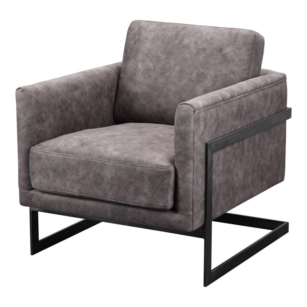Luxe Club Chair Grey Velvet. Picture 2