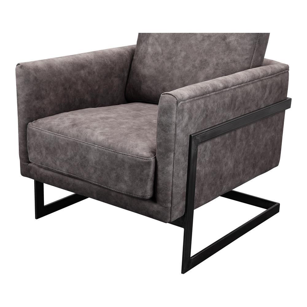 Luxe Club Chair Grey Velvet. Picture 5