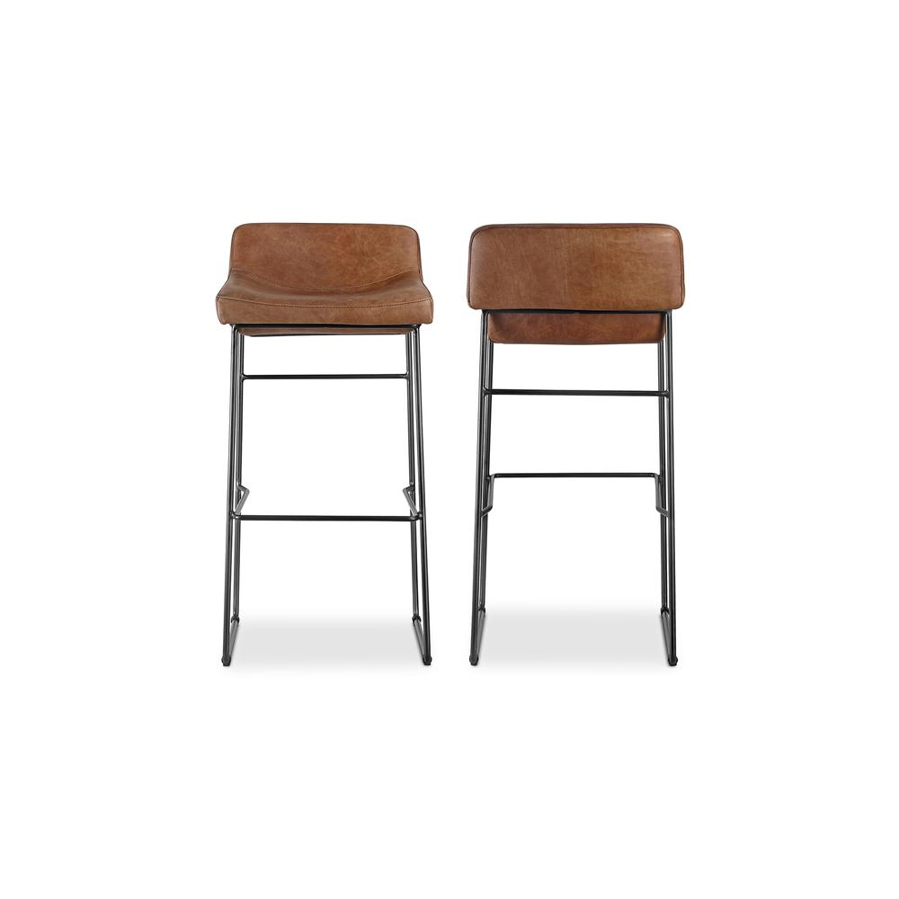 Starlet Barstool Open Road Brown Leather-Set Of Two. Picture 3