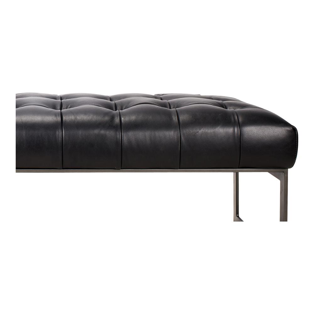 Wyatt Leather Bench Black. Picture 3