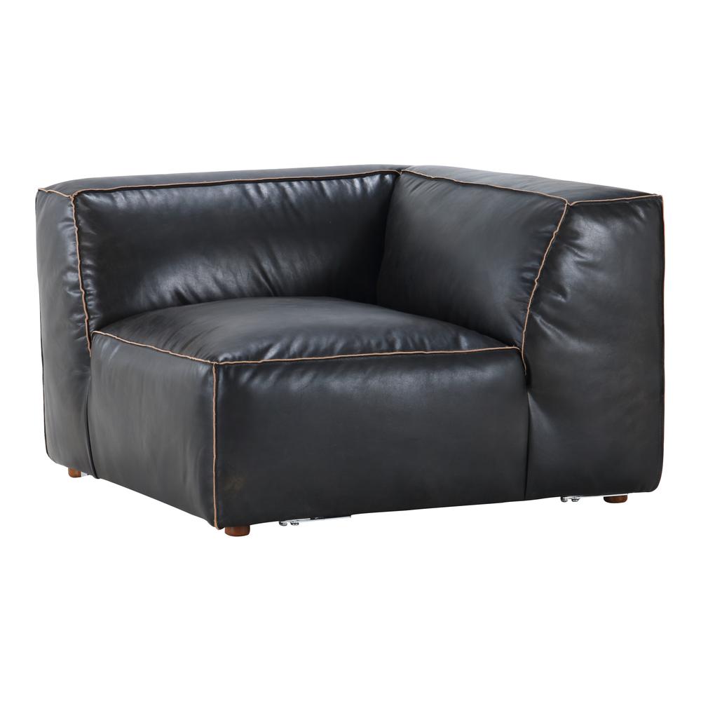 Luxe Corner Chair, Black. Picture 1