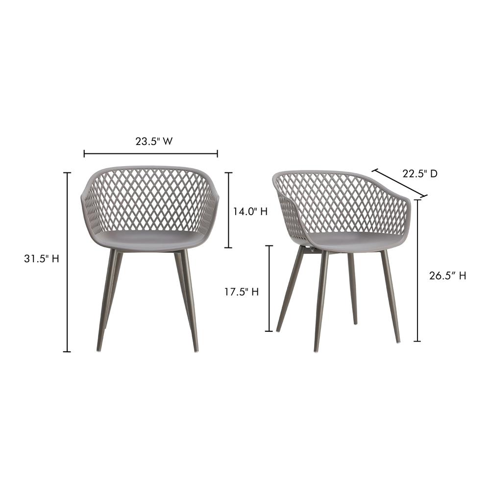 Piazza Outdoor Chair Grey-Set Of Two. Picture 9