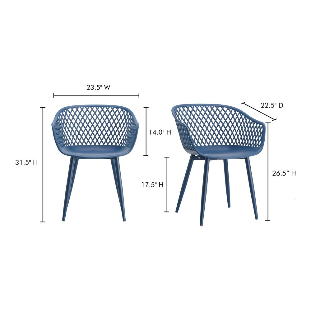 Piazza Outdoor Chair Blue-Set Of Two. Picture 9