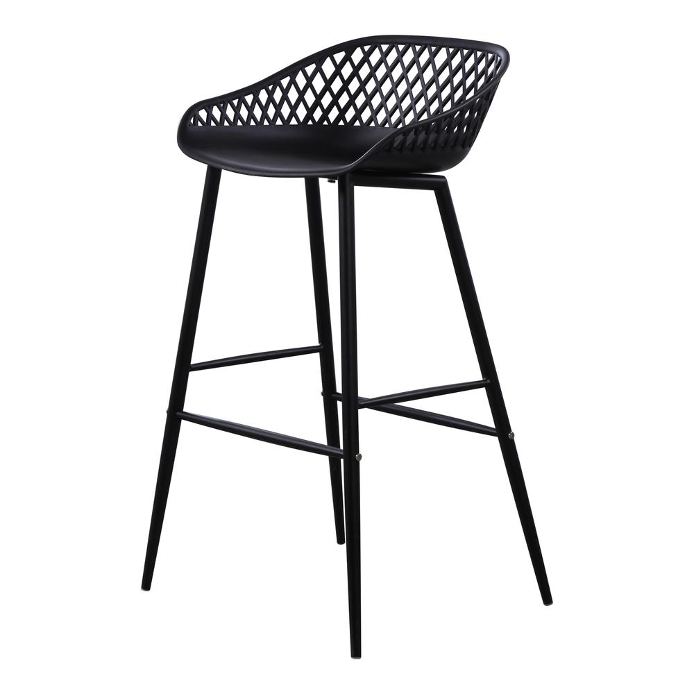 Piazza Outdoor Barstool Black-Set Of Two. Picture 5