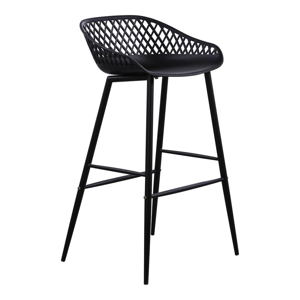 Piazza Outdoor Barstool Black-Set Of Two. Picture 6