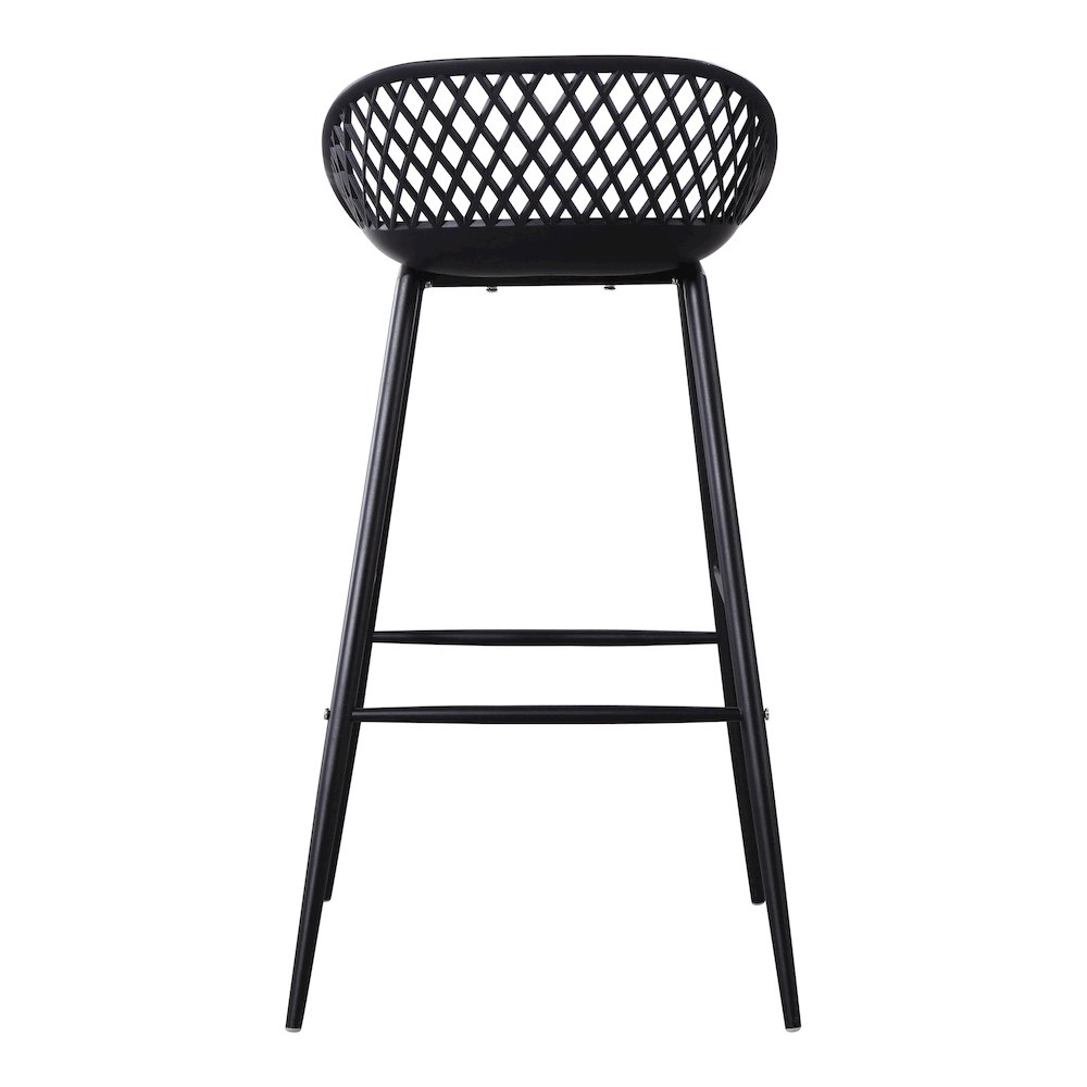 Piazza Outdoor Barstool Black-Set Of Two. Picture 8