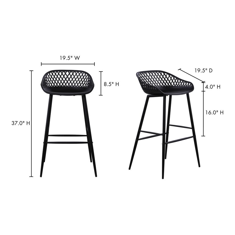 Piazza Outdoor Barstool Black-Set Of Two. Picture 10
