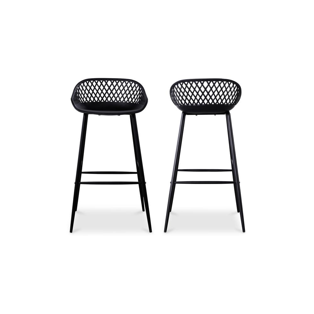 Piazza Outdoor Barstool Black-Set Of Two. Picture 3