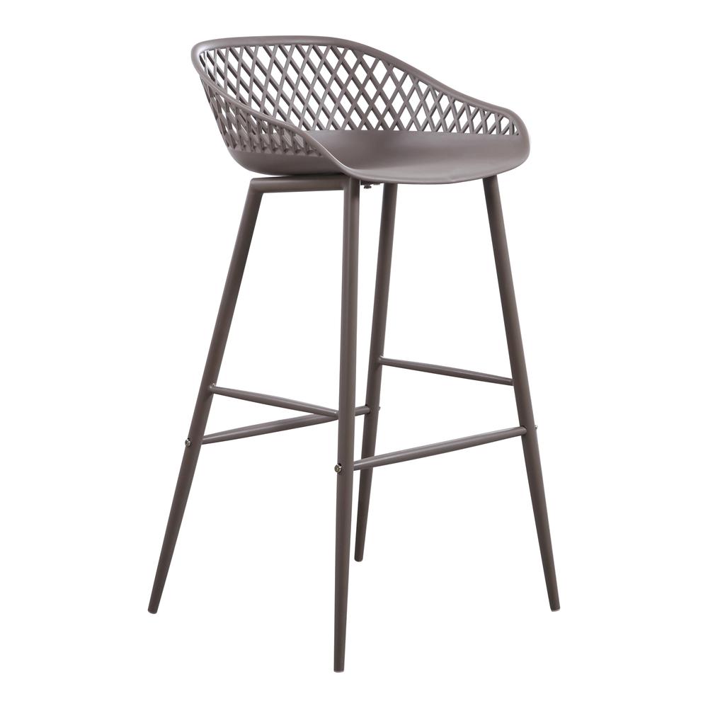 Piazza Outdoor Barstool Grey-Set Of Two. Picture 6