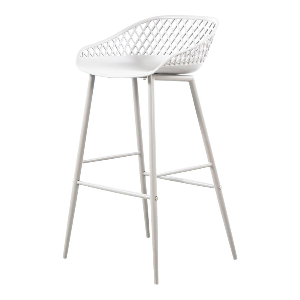 Piazza Outdoor Barstool White-Set Of Two. Picture 6