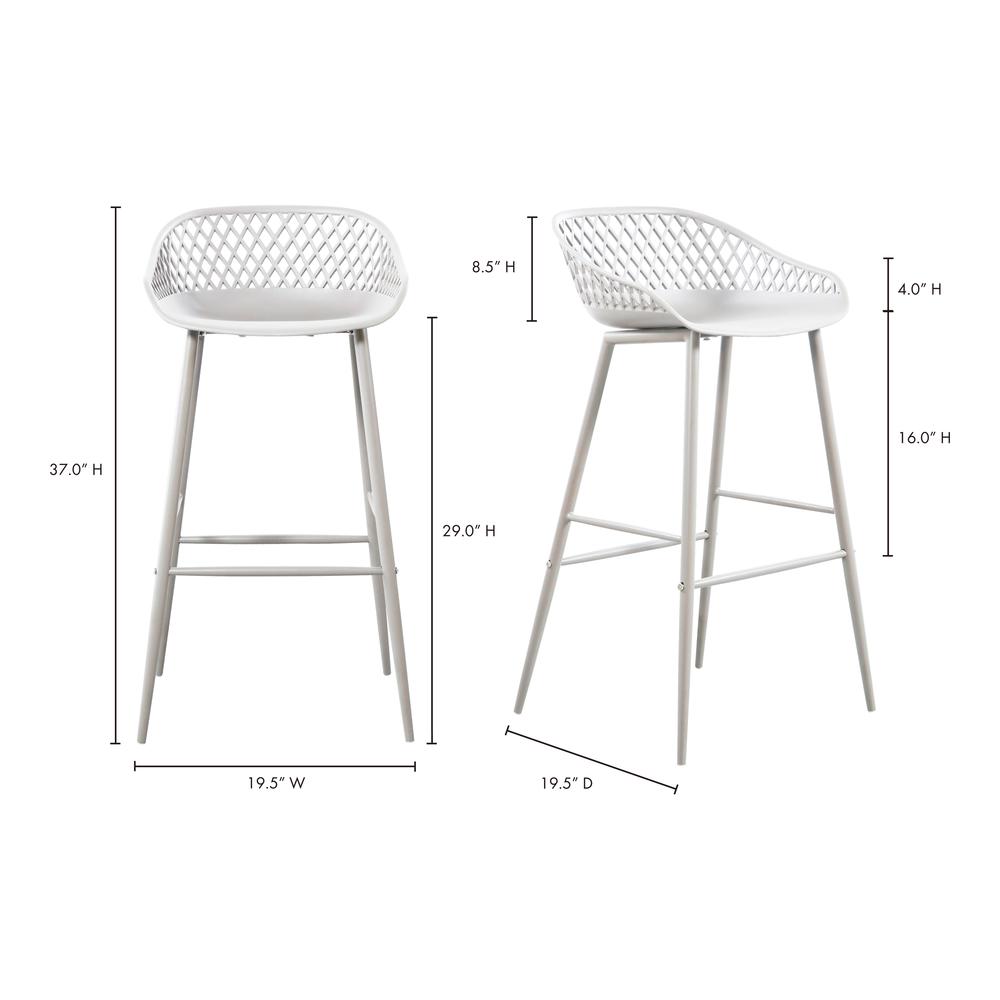 Piazza Outdoor Barstool White-Set Of Two. Picture 10