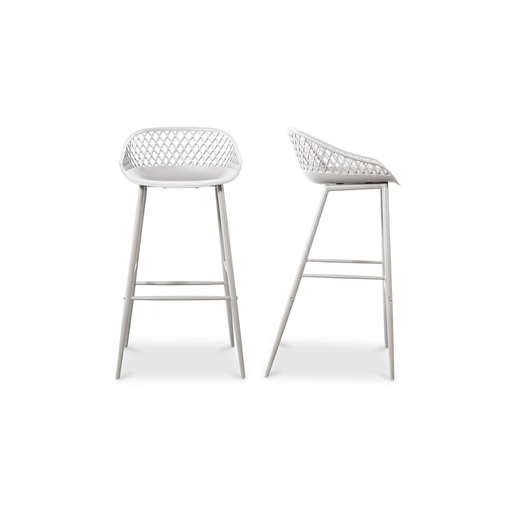 Piazza Outdoor Barstool White-Set Of Two. Picture 1