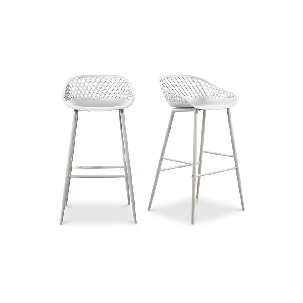 Piazza Outdoor Barstool White-Set Of Two. Picture 2