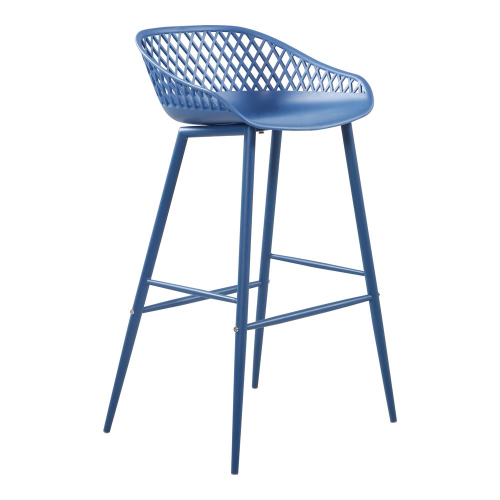Piazza Outdoor Barstool Blue-Set Of Two. Picture 7